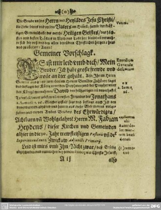 Leichenpredigt : Christliche Leich-Predigt. Sonderlicher Eingang. Tractatio
