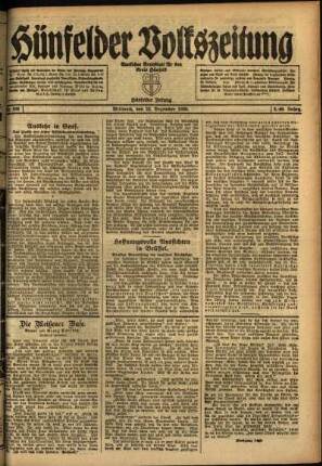 Ausgabe vom Mittwoch, den 22. Dezember 1920.