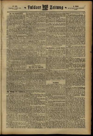 Zweite Ausgabe vom Donnerstag, den 17. Oktober 1912.