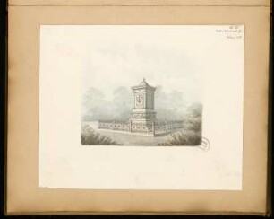 Gefallenendenkmal, Stendal Monatskonkurrenz März 1875: Perspektivische Ansicht