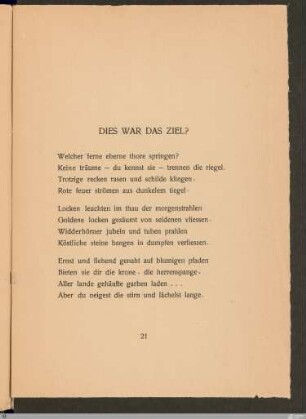 Dies war das Ziel?