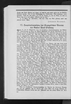 72. Hauptversammlung des Evangelischen Vereins der Gustav-Adolf-Stiftung