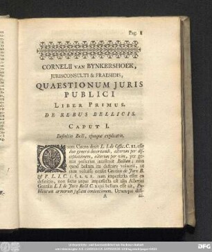 Liber Primus. De Rebus Bellicis.