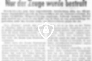[Name maskiert] Zeuge wurde bestraft