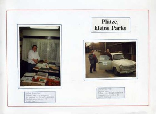 Scrapbook von Kurt Bothe: Parks und               Plätze