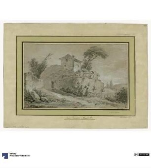 Landschaft: Ruinen in der römischen Campagna