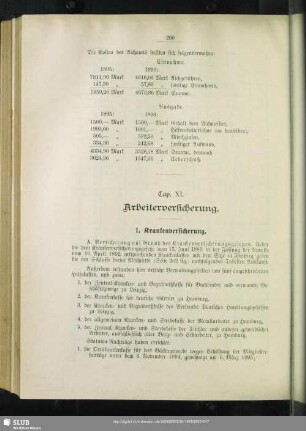 Cap. XI. Arbeiterversicherung