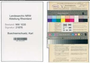 Entnazifizierung Karl Buechsenschuetz , geb. 21.05.1898 (Bergmann)