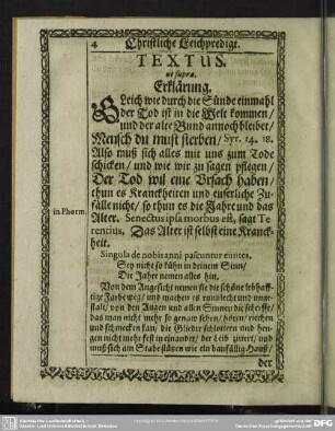 Textus. ut supra Erklärung