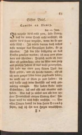 Eilfter Brief. - Zwanzigster Brief.