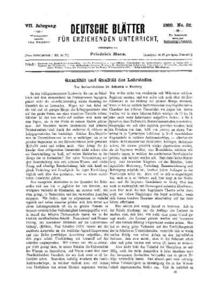 Quantität und Qualität des Lehrstoffes
