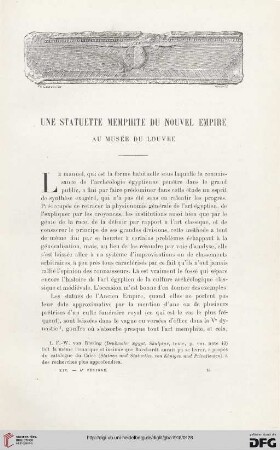 4. Pér. 14.1918: Une statuette memphite du Nouvel Empire au Musée du Louvre
