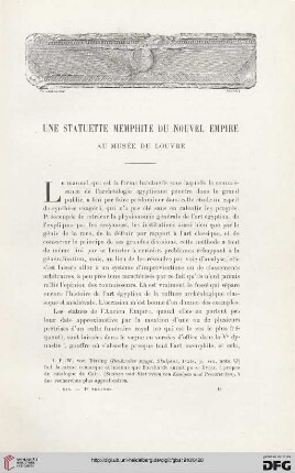 4. Pér. 14.1918: Une statuette memphite du Nouvel Empire au Musée du Louvre