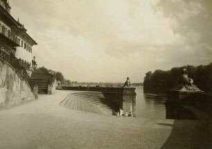 Dresden, Schloss Pillnitz, Wassertreppe am Wasserpalais