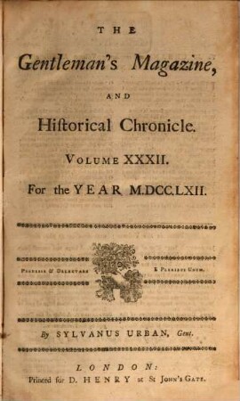 The gentleman's magazine. 32. 1762