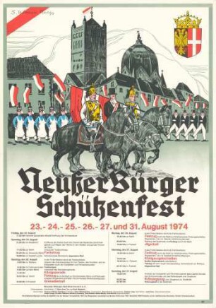 Festplakat Schützenfest Neuss 1974 (Sponsoren)