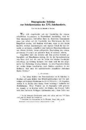Biographische Beiträge zur Schulgeschichte des XVI. Jahrhunderts