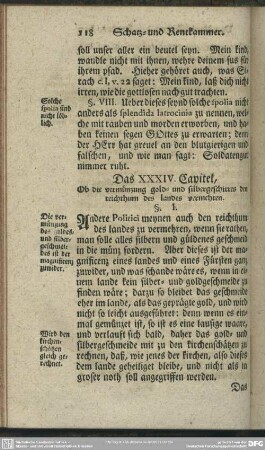 Das XXXIV. Capitel, Ob die vermünzung gold- und silbergeschirres den reichthum des landes vermehren