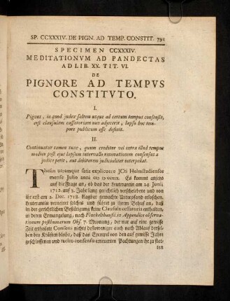 791-794, Sp. 234. De Pignore ad tempus constituto
