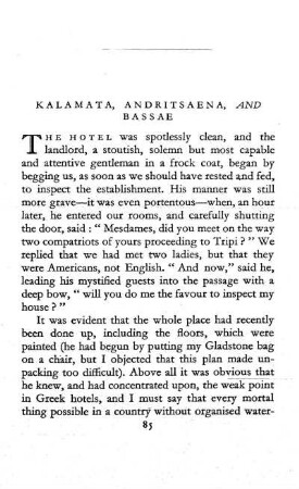 KALAMATA, ANDRITSAENA, AND BASSAE