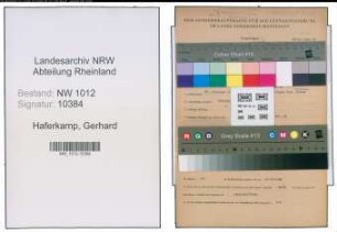 Entnazifizierung Gerhard Haferkamp , geb. 25.02.1888 (Buerovorsteher)