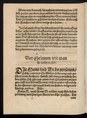 Von Eheleuten wie man sie einleyten soll.