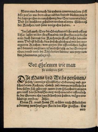 Von Eheleuten wie man sie einleyten soll.