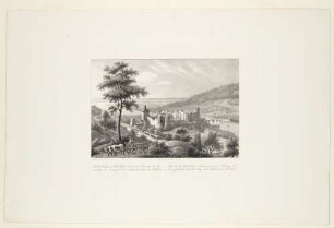 Heidelberg, Schloss, Stadt und Alte Brücke von Südosten