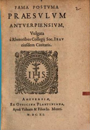 Fama Praesulum Antverpiensium vulgata
