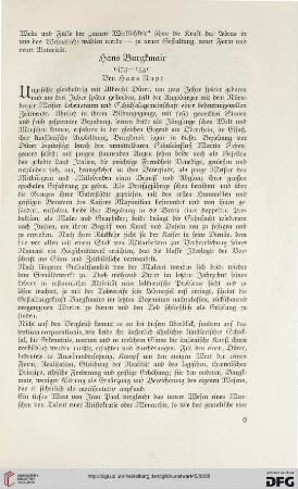 Hans Burgkmair: 1473-1531