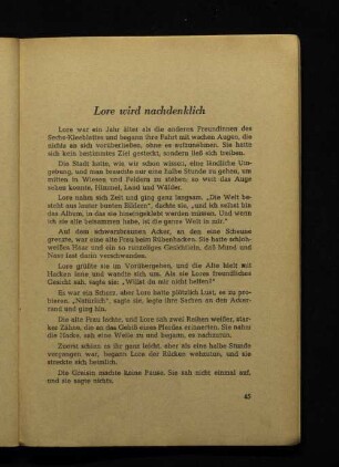 Lore wird nachdenklich
