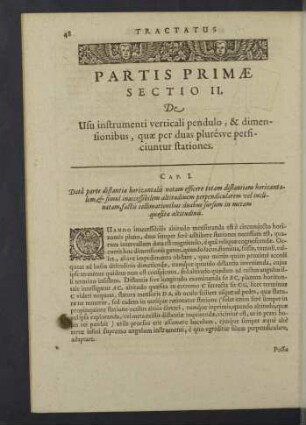 Partis primae Sectio II.