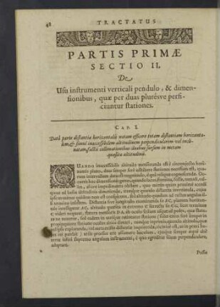 Partis primae Sectio II.