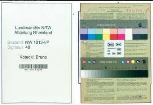 Entnazifizierung Bruno Kotecki , geb. 02.02.1920 (Fleischer)
