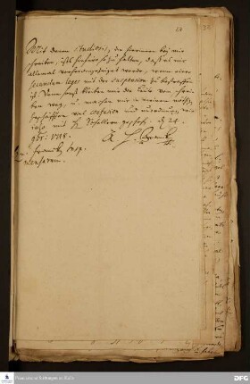 Brief von August Hermann Francke an Daniel Christian Francke.