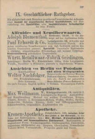 IX. Geschäftlicher Rathgeber