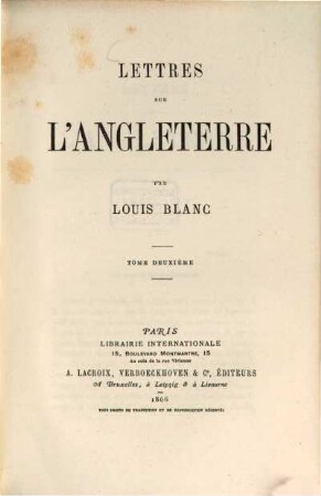 Lettres sur l'Angleterre, 2