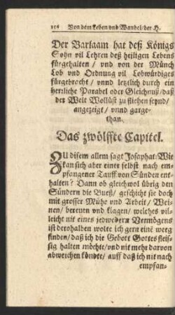 Der Barlaam ... Das zwölffte Capitel