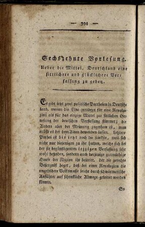 Sechszehnte Vorlesung.