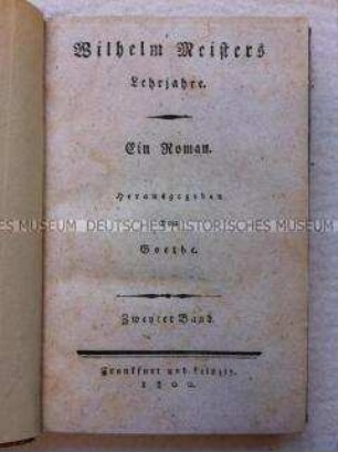 Wilhelm Meisters Lehrjahre