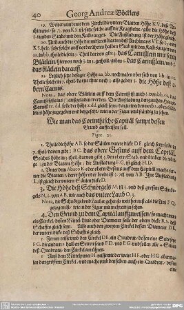 Wie man dasCorinthische Capitael sampt dessen Grund auffreissen soll.