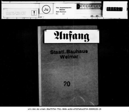 Angliederung bzw. Umgestaltung der Zeichenschule in Weimar