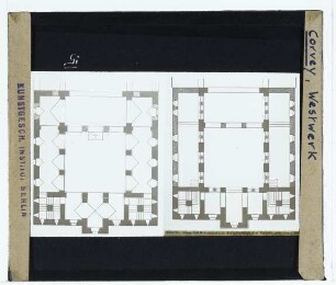 Höxter, Abtei Corvey : Grundrisse des Westwerks
