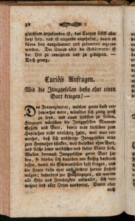 Curiöse Anfragen.