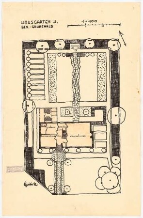 Hausgarten, Berlin-Grunewald: Grundriss 1:100