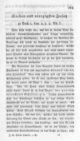 Sieben und vierzigster Zusatz zu Buch 3. Kap. 2. §. 8. Bd. 1.