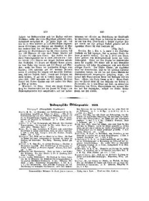 Pädagogische Bibliographie : 1851