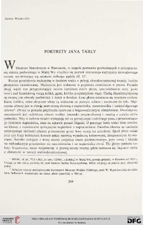 17: Portrety Jana Tarły
