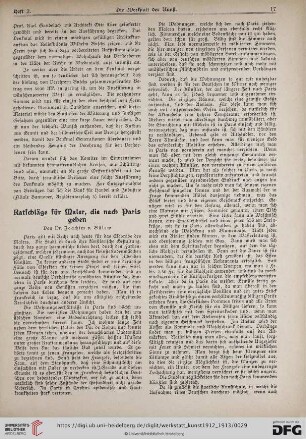 Ratschläge für Maler, die nach Paris gehen