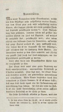 296, Annuitäten